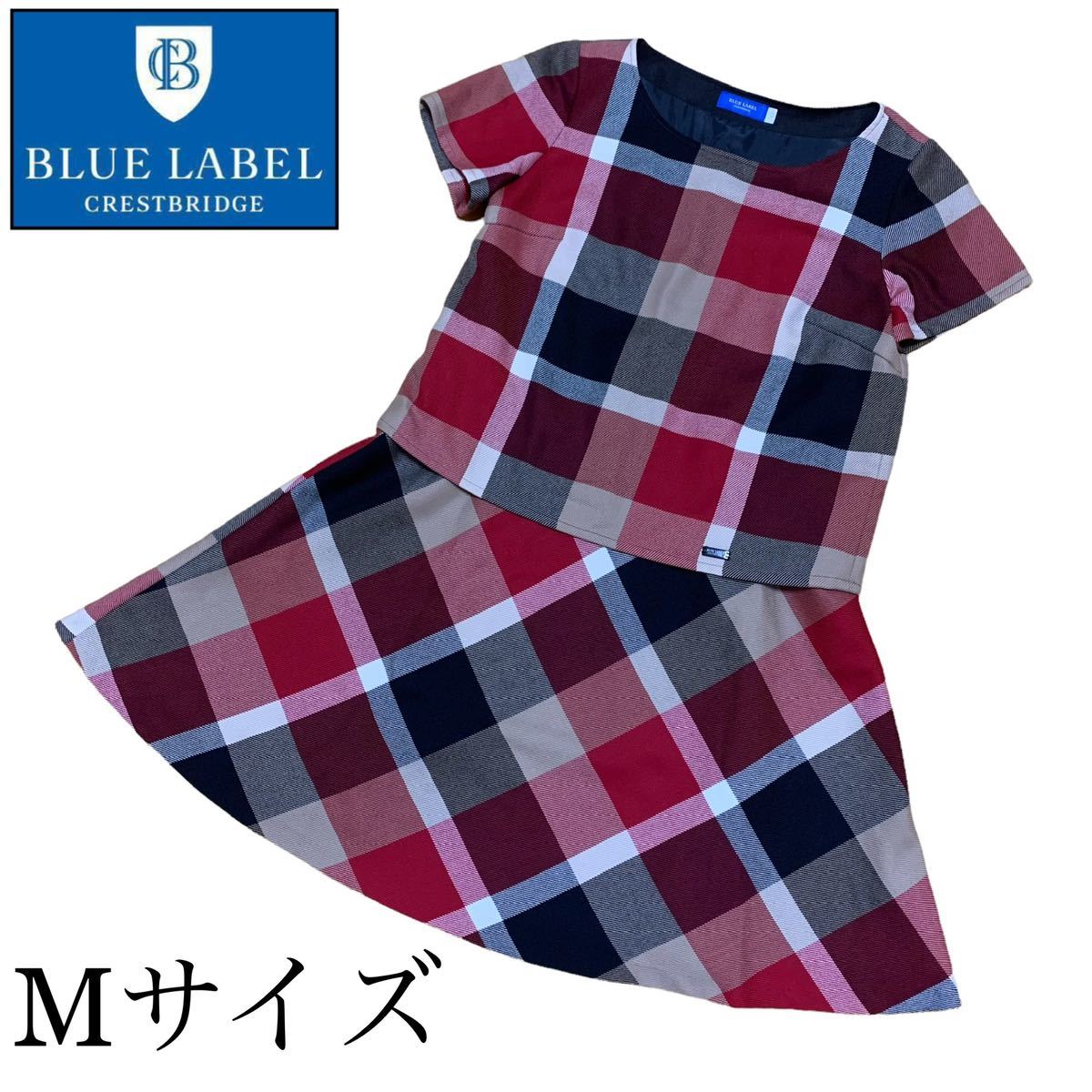 47%割引ブラック系,M希少 黒入荷! ブルーレーベルクレストブリッジ 【使い勝手の良い】 ブルーレーベルクレストブリッジ 春秋 無地(赤チェック) ネイビー ワンピース ひざ丈ワンピース