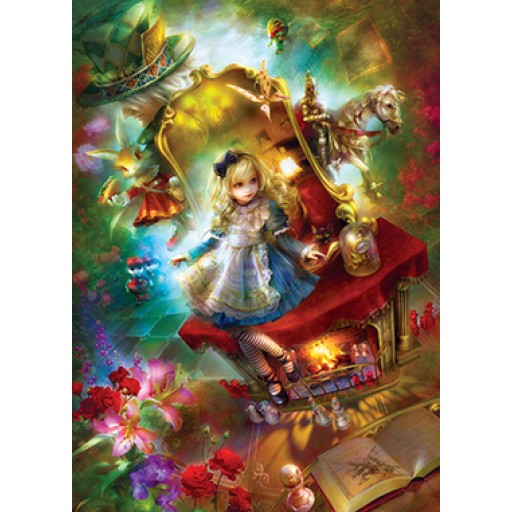 (71552) Rompecabezas de 1000 piezas Importado de EE. UU. ●MAS ● Caja de libros Caja de libros Lost in Wonderland SHU: Alice, juguete, juego, rompecabezas, rompecabezas