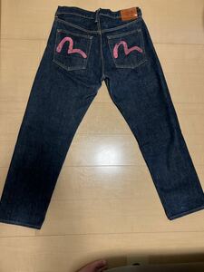 EVISU エヴィス NO2 2005 34インチ　ジッパー裾細め　ピンクカモメ　今後日本製希少です。右足踵に傷あり美品です。