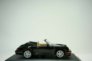 ポルシェ　911カブリオレ　1/43　ブラック！ミニカー　黒　スポーツカー　オープンカー　車　