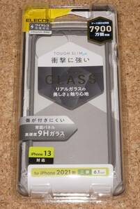 ★新品★ELECOM iPhone13 TOUGH SLIM LITE タフスリムライト フレームカラー 背面ガラス グレー