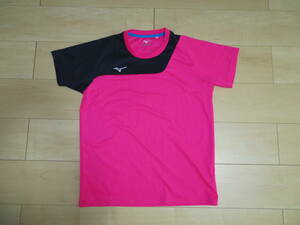 MIZUNO ミズノ Tシャツ 32MA0120 ピンクグロー×ディープネイビー Mサイズ