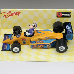  Disney Goofy die-cast F1 car 1/24 scale Burago Italy production end goods 