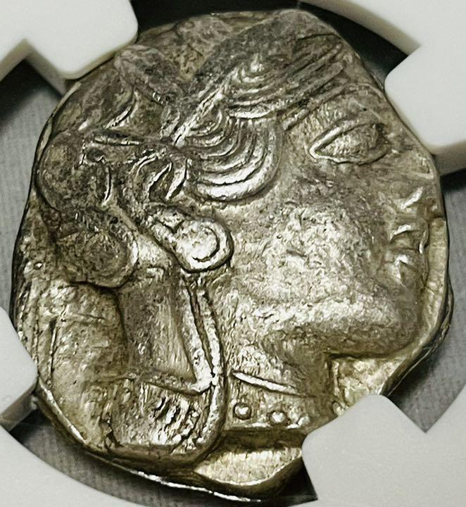 古代ギリシャ ロードス島 太陽神ヘリオスとバラの花 ドラクマ銀貨