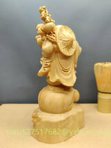 布袋 七福神 仏像 置き物 彫刻 工芸品 木製 布袋尊 02_画像5