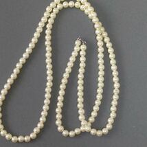 真珠ネックレス6本セット　イミテーション　全長と真珠のサイズは商品説明に記載　美品_画像4