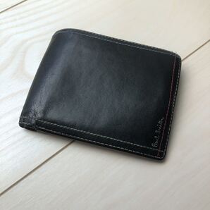送料無料 2点セット Paul Smith ポールスミス 無印良品 レザー 折り財布 ウォレット メンズ ブラック 二つ折り財布 短財布 即決 長財布
