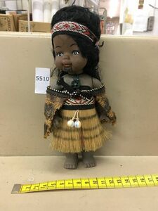 л5510　アジア ハンドメイド人形 お土産 置物 かわいい 民族衣装 コレクション 詳細不明　高さ約21センチ
