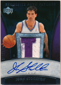 John Stockton NBA 2005-06 Upper Deck UD Exquisite Collection Signature Patch Auto 100枚限定 パッチオート ジョン・ストックトン