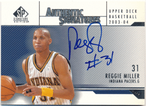 Reggie Miller NBA 2003-04 Upper Deck SP Signature Authentic Signatures Auto オート レジー・ミラー