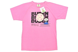 S2362★送料無料★新品★buden 豊天商店★ピンク ラグラン 半袖 プリント Tシャツ Ｓ