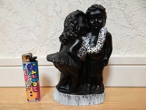 70 period antique Hawaii Frank Schirman KEHONI (THE KISS) black .. ornament Vintage retro that time thing 