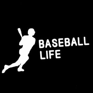 ★千円以上送料0★(30cm) 【BASEBALL LIFE-C】野球・ベースボール・カー・車用にも、ステッカーDC1