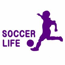 ★千円以上送料0★(30cm) 【SOCCER LIFE】サッカー・フットサル・カー・車用にも、ステッカーDC3_画像1