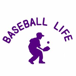 ★千円以上送料0★(20cm) 【BASEBALL LIFE-D】野球・ベースボール・カー・車用にも、ステッカーDC1