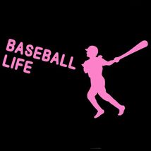 ★千円以上送料0★(20cm) 【BASEBALL LIFE-B】野球・ベースボール・カー・車用にも、ステッカーDC2_画像2