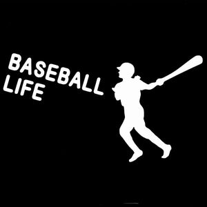 ★千円以上送料0★(10cm) 【BASEBALL LIFE-B】野球・ベースボール・カー・車用にも、ステッカーDC3