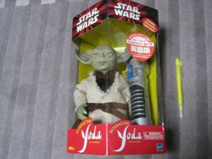 新品 スターウォーズ yoda インタラクティブヨーダ フィギュア ライトセーバー 人形 電子玩具 映画 ファービー TOMY SF ヨーダ STAR WARS