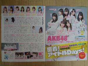 月刊ザテレビジョン ７月号　切り抜き　AKB48（宮脇　横山　白間　他）　乃木坂４６（高山　寺田　中田）　欅坂４６（斎藤　石森）