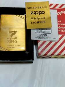 zippo solid brass 1937 ジッポーロゴ 1991年製 デットストック未使用　