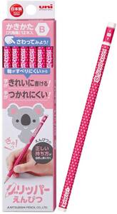 三菱鉛筆 鉛筆 かきかたグリッパー B ピンク 1ダース K6905B