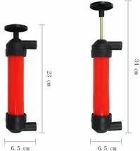 手動式オイルチェンジャー ガソリン給油ポンプ 手動式簡易オイル交換ポンプ 車 バイク メンテナンス 5L/min_画像2