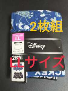 LL★送料無料!即決!②ディズニーミッキーマウス2枚セット ボクサーパンツ ボクサーブリーフ メンズ XL LL=94~104cm/下着 グッズ