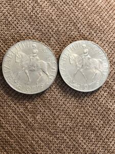 外国大型コイン イギリス エリザベス女王記念硬貨 1977