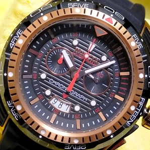 【新品】$1695 INVICTA インビクタ 高級腕時計 HYDROMAX ハイドロマックス ブラック×カッパー クロノグラフ 激レア デットストック！