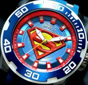【新品】$695 INVICTA インビクタ 高級腕時計 コレクターズ SUPERMAN スーパーマン シリコンバンド 希少 デットストック ラスト１！