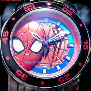 【新品】$795 INVICTA インビクタ コレクターズ MARVEL マーベル SPIDER MAN スパイダーマン シルバー フルメタル 限定 デットストック！の画像2