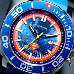 【新品】$695 INVICTA インビクタ 高級腕時計 コレクターズ SUPERMAN スーパーマン ブルー シリコンバンド 限定 デットストック ラスト１!