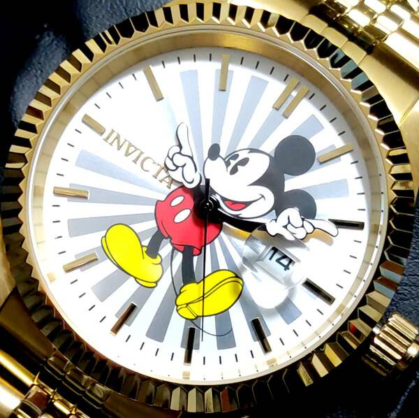 【新品】$595 INVICTA インビクタ 高級腕時計 DISNEY ミッキー ゴールド デイトジャスト 世界限定 3000個 日本未発売！