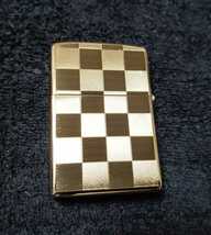 Zippo/ジッポー　チェック柄　両面加工　格子　市松模様　2005年製_画像3