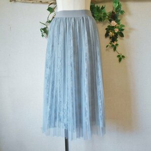  tag equipped Queens coat QUEENS COURT floral print race & pleat entering chu-ru spring summer skirt 2