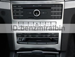 ベンツ Benz E Class Coupe W207 C207 2014-2016　オーディオ　エアコン　CD　カバー　上下　2枚　シルバー