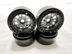 送料無料 4本セット高精度ビードロック 1.9インチ アルミホイール RC 1/10クローラー TRX4 SCX10 RC4WD CC02 01アキシャル Traxxas タミヤ