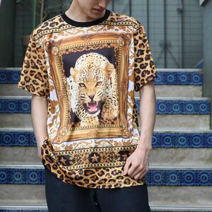 USA VINTAGE HALF SLEEVE LEOPARD DESIGN T SHIRT/アメリカ古着レオパードデザイン半袖Tシャツ