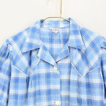 FRENCH VINTAGE CHECK PATTERNED DESIGN ONE PIECE/フランス古着チェック柄デザインワンピース_画像6