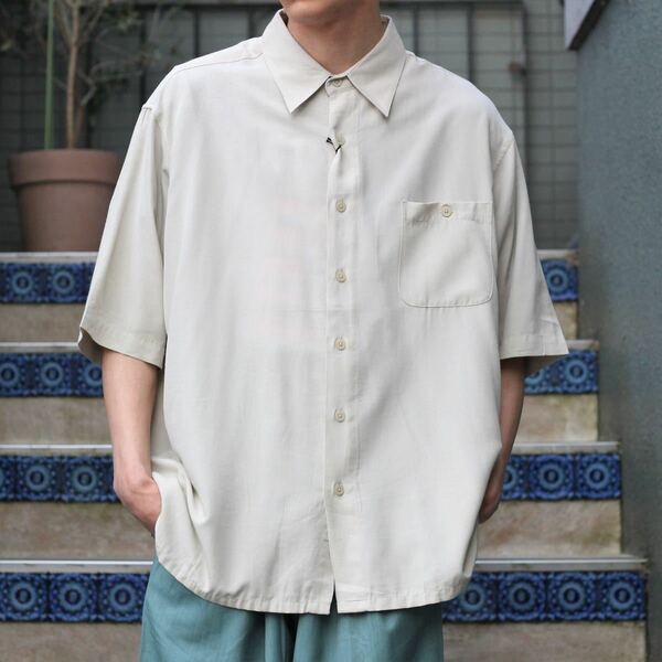 USA VINTAGE puritan HALF SLEEVE RAYON OVER SHIRT/アメリカ古着半袖レーヨンオーバーシャツ