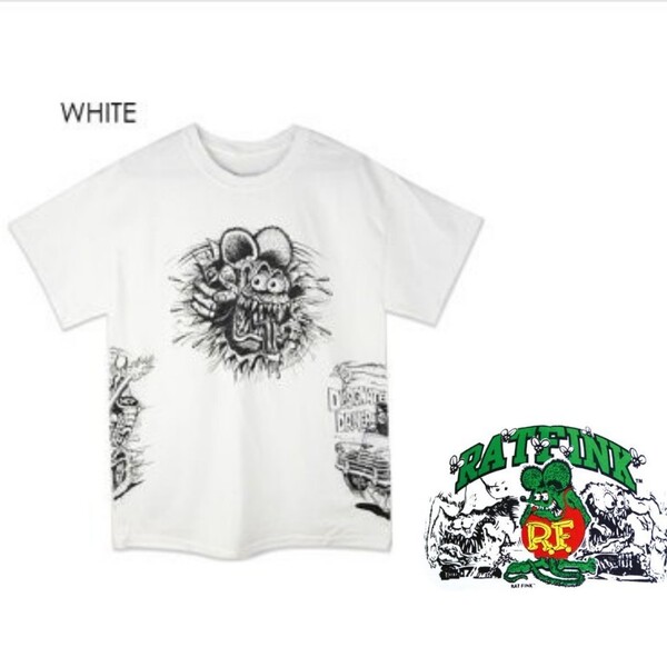 【RatFink 】在庫処分ε=┌(;・∀・)┘1C Multiprint S/S Tee M/ホワイト 1点のみ!!