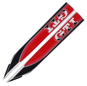 A★最新発売★ フォルクスワーゲン GTI ★カーステッカー エンブレム プレート フェンダーバッジ シール装飾★汎用逸品 ★2個セット★