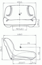 送料無料★交換座席シート 小型農機具・ユンボ・建設機械・バックホー・トップカー・フォークリフト2型_画像2