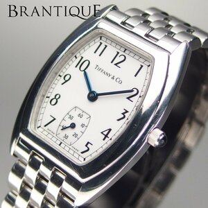 Tiffany & Co. ティファニー トノー型 スモールセコンド ホワイトダイヤル アラビアンインデックス SS QZ レディース 腕時計 「18457」