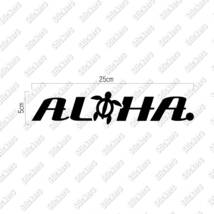 送料無料◆ALOHA◆カッティングステッカー｜ブラック｜25×5cm｜超防水 UVカット 屋外使用可【C083】_画像2