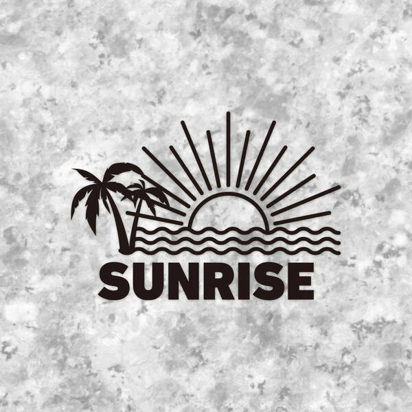 送料無料◆SUNRISE サンライズ カッティングステッカー◆ブラック｜15×10.5cm｜超防水 UVカット 屋外使用可【C088】