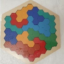 F0114：モンテッソーリ　タングラム　テトリス　3D　木製パズル　子供　カラフル　木製　ボードゲーム　教育　数学　おもちゃ