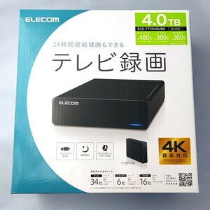 4TB エレコム外付けHDD PC TV録画 テレビ録画HDD ELECOM