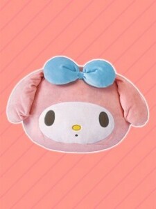 ★サンリオキャラクターズもちもちパステルフェイスクッション3／マイメロディ【非売品】全長約35cm