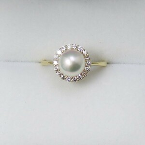 真珠 指輪 パール リング あこや真珠 パール 指輪 リング アコヤ真珠 8mm-8.5mm ホワイト 15757